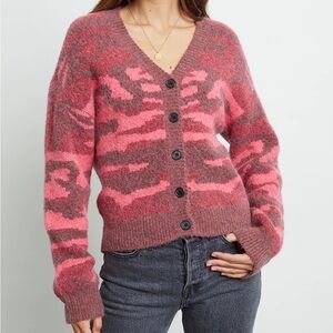 Rails Cynthia Fuchsia Camo Sweater